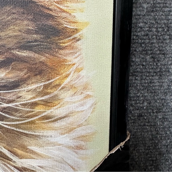 Persian Cat giclee art Carolee Vitaletti NWT 13”x13” wood frame grumpy cat - Picture 4 of 9